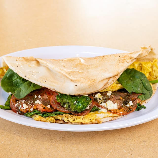 Spinach Pita Omelet.