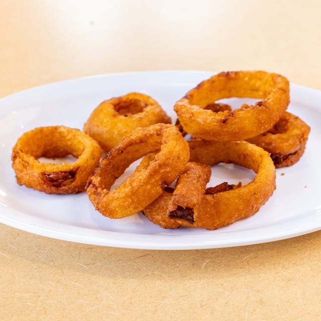 Lite Beer-Battered Onion Rings.
