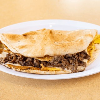Steak and Cheese Pita Omelet
