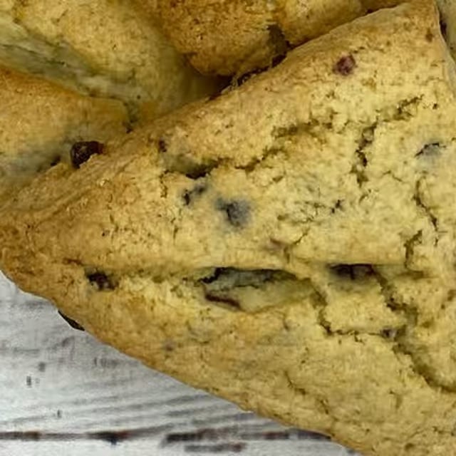 Charley's White Chocolate Cranberry Scone.