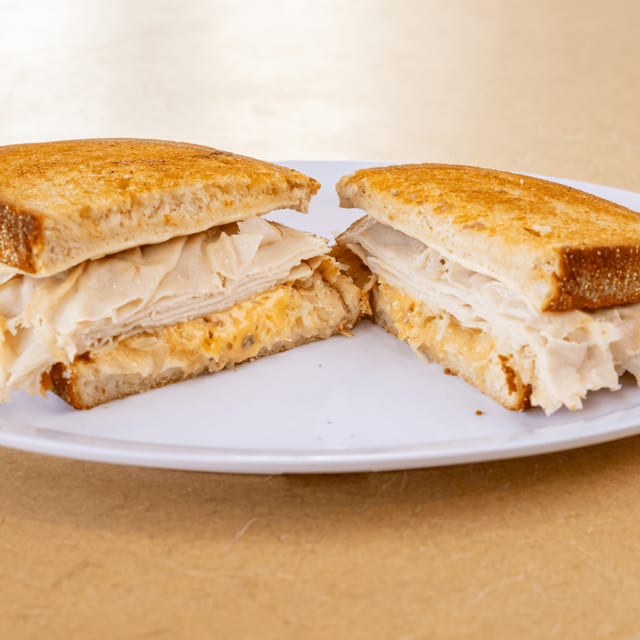 Northville Turkey Reuben with Russian & Coleslaw.